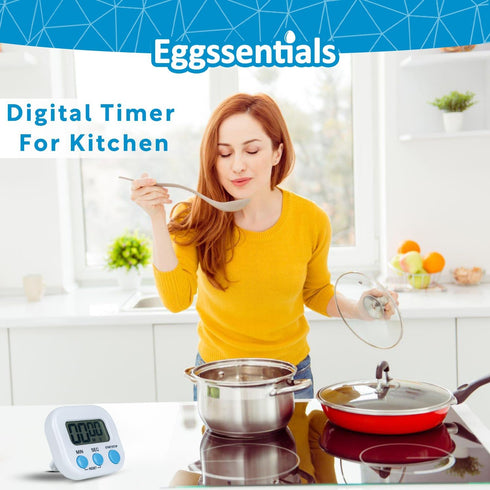 Kitchen Timers for Cooking and Baking - Big Digital Numbers and Loud Alarm for Cooking, Classroom, and Office