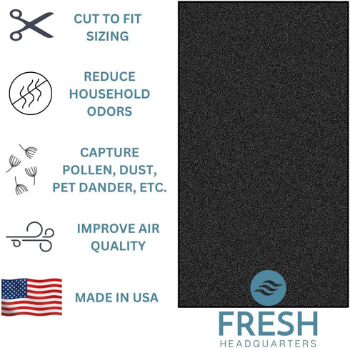 Cut-to-Fit Replacement Window Air Conditioner Filter, 24” x 16” - Universal Sizing AC Unit Filtration Pad