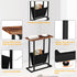 Yusong Narrow Side Table for Small Spaces, Small End Table with Magazine Holder, Skinny Slim Little Thin Table