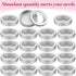 TecUnite 4 oz Metal Tin Cans, 24 Pieces Round Empty Containers with Clear Top Lid for Kitchen Office