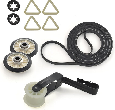 4392065 Dryer Repair Kit - Drum Belt 341241, Idler Pulley 691366, 2 Rollers 349241T, Compatible with Whirlpool