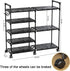 CSXGBAB 5-Tier Closet, 1618 Shoe Rack Organizer, Large Shoe Stand with Wheels Easy to Mobile Tall Shoe Storage Shelf