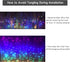 CoziTech Dimmer Rainbow Fairy String Curtain Lights with Touch Switch, Hanging LED Icicle Rainbow Lights Curtain