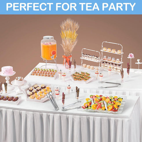 18PCS Mini Tongs for Appetizers, 5Inch Serving Tongs, Small Kitchen Utensils for Sugar Cubes, Coffee, Tea Party, Dessert