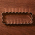 LILIAO Scalloped Edge Rectangle Cookie Cutter, 4.7 x 1.9 Inch Stainless Steel