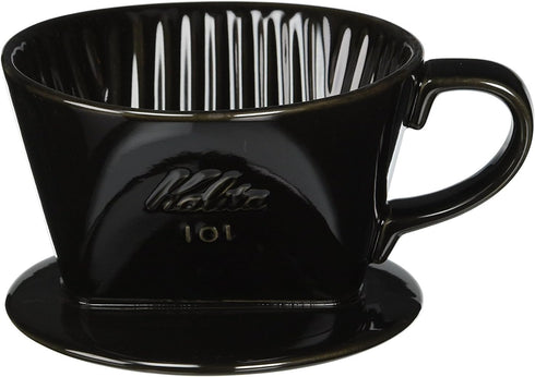 Kalita #01005 Ceramic Coffee Dripper, Black, for 1-2 People