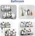YOLOPLUS+ 8 Pack Shower Caddy Adhesive Hooks, Strong Sticker Hooks for Bathroom Shower Caddy Accessories