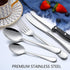 Wildone 24-Piece Flatware Set, Stainless Steel Silverware Cutlery Service for 4, Includes Knives, Forks, Spoons
