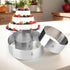 Hilstita 3Pcs Cake Molds for Baking, Stainless Steel Mousse Cake Rings, Round Bakeware Tools