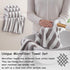 18 Set Loop-6 Towels,6 Towels,6 Set Pcs Light Gray Stripe Bath Towel with Hanging Bath Hand Washcloths Soft Family