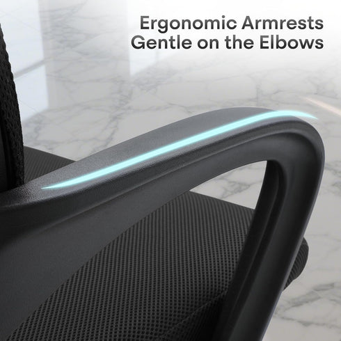 Polias 330Lbs, Ergonomic Office Chair - Breathable Mesh Computer Desk Chair with Lumbar Support & Armrest, Rolling