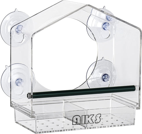 Window Bird Feeder with 4 Extra Strong Suction Cups, Large Outdoor Bird House for Cardinals and Bluebirds