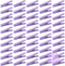 50 PCS Small Transparent Plastic Tool Paper Clips, Mini Clothespins for Party, 1.4 x 0.25 Inch (Purple)