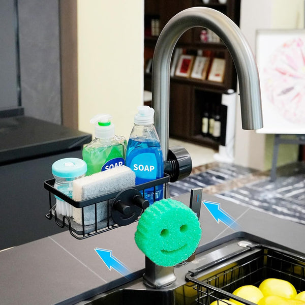 Sponge Holder for Kitchen Sink Smiley Face Sponge Holder Over Faucet -