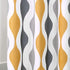 Lush Decor Mid Century Geo Shower Curtain, 72" x 72", Gold & Gray