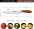 TONIFE 8-Inch Chef Knife with 7Cr17MoV High Carbon Stainless Steel and Natural Rosewood Handle