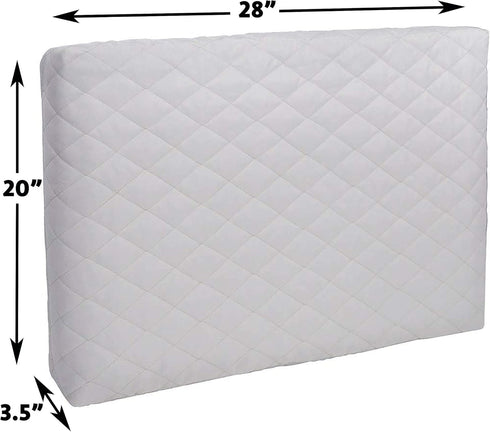 ALPINE HARDWARE Indoor Window AC Covers, Double Insulation Air Conditioner Cover, White, 28" x 20" x 3.5"