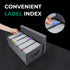 DVD Storage Box - Practical Organizer Holder with Lid and Index Labels for up to 25 DVD Cases (Gray)