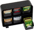 Mind Reader Tea Bag Organizer, Countertop Storage for Kitchen, Plastic, 10.25"L x 3.25"W x 7.75"H - Black