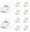 10PCS No Drilling Curtain Rods, Self Adhesive Bracket Holders, Adjustable Curtain Rod Hooks for Bathroom Kitchen