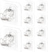 10PCS No Drilling Curtain Rods, Self Adhesive Bracket Holders, Adjustable Curtain Rod Hooks for Bathroom Kitchen