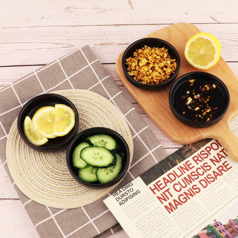 3.5" Ceramic Side Dish Set of 4 - Small Porcelain Soy Dipping Sauce Dishes for Serving