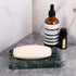 2PCS Koville Indian Natural Green Marble Soap Dish for Shower, Stone Soap Tray for Bathroom, Marble Bar Soap Holder