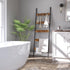 5-Tier BF52CJ01 HOOBRO Blanket Ladder, Towel Rack with Hooks, Wall-Leaning Blanket Rack, Decorative Display Ladder
