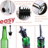 LanMa Olive Oil Spout Pourer, 2PCS Stainless Steel Liquor Bottle Pourers with Rubber Dust Caps