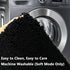 Black Bathroom Rug Chenille 3-Piece Set, Extra Soft and Absorbent Shag Bathroom Mats