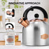 3.17QT SUSTEAS Tea Kettle - Whistling Kettle with Ergonomic Handle - Premium Stainless Steel Tea Pots for Stove Top