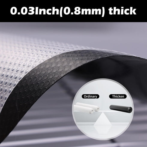 15.5-Inch 15.5 144" Wire Shelf Liner: Easy to Cut Plastic Pantry Shelves Liner in Wide x Black - Thick Waterproof Small