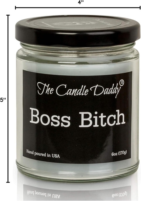 Boss Bitch Apple Maple Bourbon Scent, Maximum Scented 6 Ounce Jar, 40 Hour Burn Time