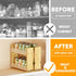 7.3" 2 Drawers(3" 2-Tier, SpaceAid Bamboo Pull Out Spice Rack Organizer for Cabinet, Heavy Duty Slide Out Seasoning