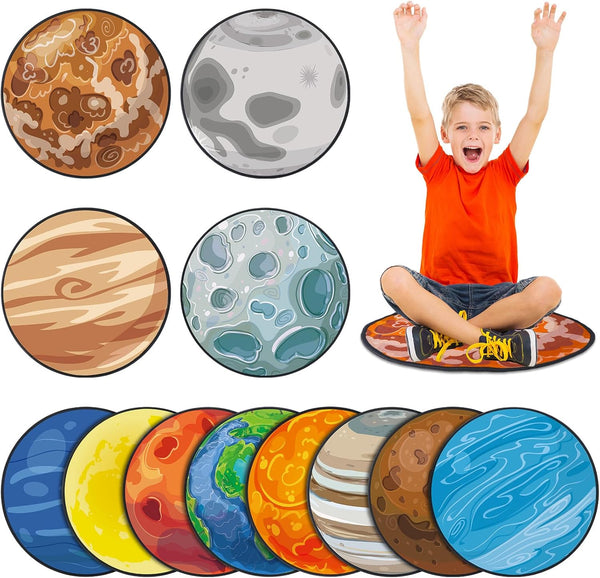 Tinideya 12 Pcs Kids Carpet Circle Seats for Class 16 Inch Round
