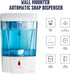 600ml Commercial Bathroom,White-600ml Soap Dispenser Wall Mount, Automatic Hand Sanitizer Dispenser Gel n Liquid