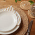 Round Woven Placemats Set of 6, Natural Water Hyacinth, 13.5 Inch Rattan Placemats for Outdoor Patio Table