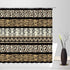 Brown Leopard Print Shower Curtain, 70x70 Inch, Geometric Stripes Patchwork Creative Art Bathroom Decor with Hooks