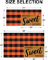 LEEVAN Buffalo Plaid Outdoor Rug Orange and Black 24"x 51", Washable Halloween Door Mat, Thanksgiving Cotton Woven Front Porch Rug, Fall Decor Layered Rug for Entryway/Kitchen/Porch/Back Door by LEEVAN