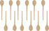 10 Inch Long Wooden Spoon Set by BICB, Set of 12 Natural Beechwood Mixing Spoons for Cooking
