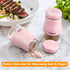 Bivvclaz 5 oz Stainless Steel Pink Salt and Pepper Shakers Set with Glass Bottom, Cute Kitchen Decor and Accessories,