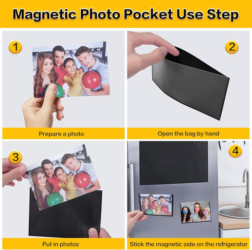 YixangDD Magnetic Picture Frames 10 Packs, Fridge Magnetic Photo Frames for 4 x 6 Inches Photos, White
