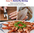 2PC Stainless Steel Shrimp Deveiner Tool, Efficient Peeler and Cleaner for Easy Shrimp Deveining