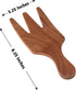 Folkulture Set of 2 Acacia Wood Salad Hands, Salad Tongs for Serving Salad Mixes, Pasta, Fruit (Natural)
