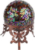 10 12 inch 5.5" Lily's Home Metal Gazing Ball Stand for or Metal and Glass Garden Gazing Globes. Tall (Butterfly)