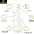 8 OZ 2 PACK BRIGHTFROM Condiment Squeeze Bottles, Empty Squirt Bottle with Clear Twist Top Cap, Leak Proof - Great