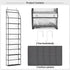 Fixwal Over The Door Hanging Pantry Organizer, 5-Shelf Room Organizer with Clear Plastic Pockets, Large Capacity for