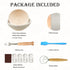 Bread Proofing Basket Set of 2, 8 Inch & 9 Inch Round, Rattan Basket Bowls with Bread Making Tools for Sourdough Baking