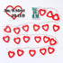Mudder Valentine's Day Fairy String Lights, 10 ft 20 LED Wooden Heart Red Pink String Lights for Valentine Wedding