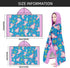 35" 60" 3-10 Swimming Axolotl Hooded Beach Towel for Boy, x Ocean Design Kids Poncho Bath Towel for Toddler, Blue